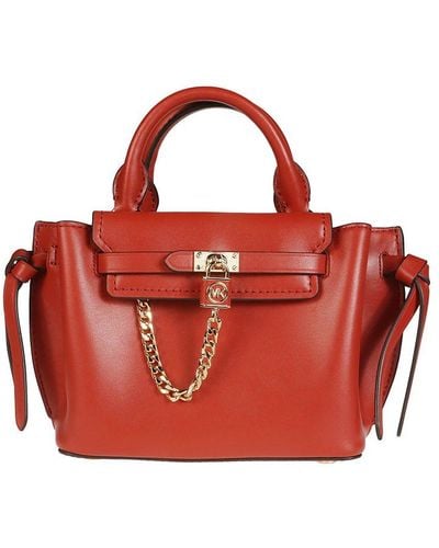 Michael Kors Chained Top Handle Tote Bag - Red