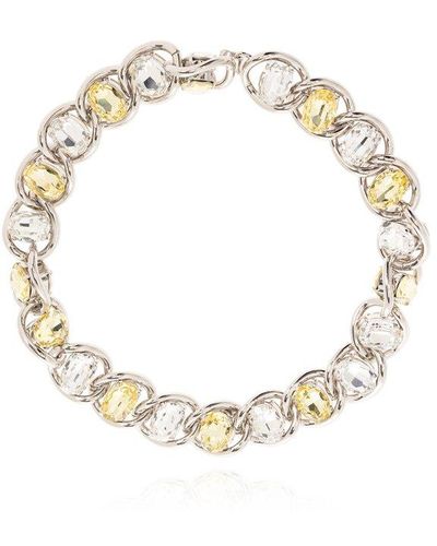 Marni Rhinestone-Embellished Necklace - Metallic