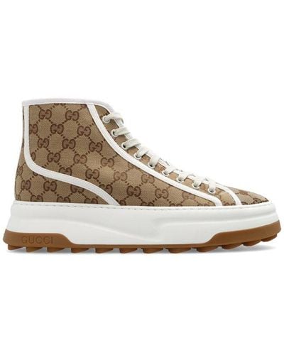 Gucci GG Canvas High-top Trainer - Brown