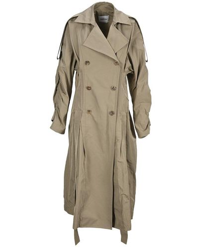 Ambush Double Breasted Belted Trench Coat - Natural