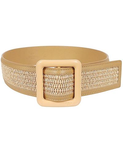 Weekend by Maxmara Square Buckle Belt - Natural