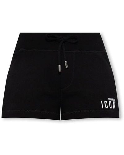 DSquared² Shorts With Logo, - Black