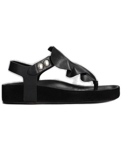 Isabel Marant Isela Ruffled Sandals - Black
