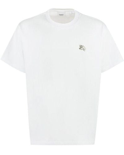 Burberry Rhinestone Detail T-shirt - White