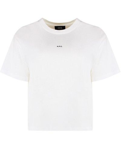 A.P.C. Crewneck Short-sleeved T-shirt - White