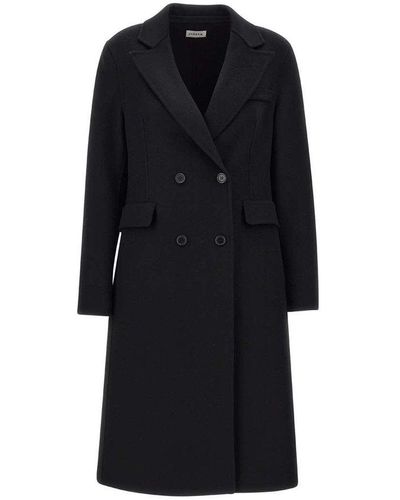 P.A.R.O.S.H. Double-breasted Mid-length Coat - Black