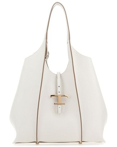 Tod's Timeless Top Handle Shopping Bag - White