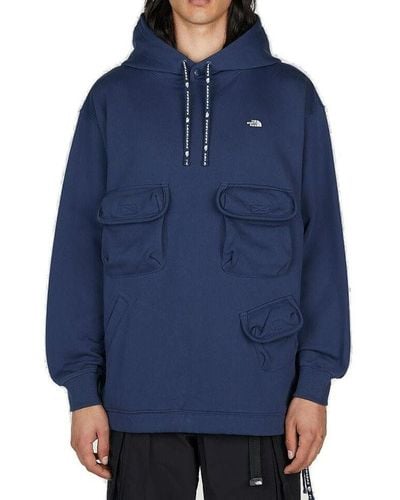 The North Face Patch Pocket Hooded Sweatshirt - Blue