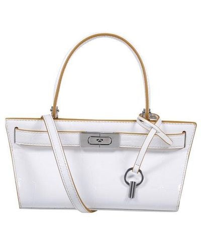 Leather tote Tory Burch White in Leather - 33401831