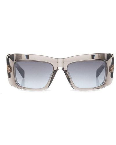 BALMAIN EYEWEAR B-ll Oversized Frame Sunglasses - Grey