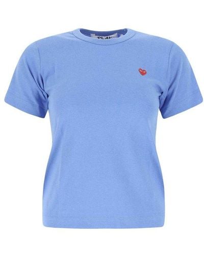 COMME DES GARÇONS PLAY Cerulean Blue Cotton T-shirt