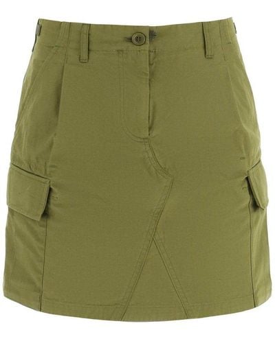 KENZO Cargo Cotton Mini Skirt - Green