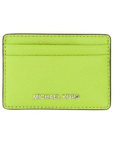 MICHAEL Michael Kors Leather Card Holder - Green