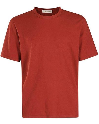 Tela Genova Short Sleeved Crewneck T-shirt - Red