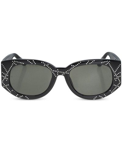 Linda Farrow X Sara Shakeel Debbie Rectangle Framed Sunglasses - Grey