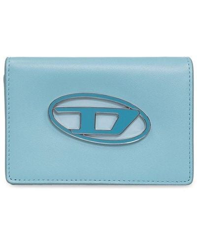 DIESEL '1dr Tri-fold' Leather Wallet - Blue