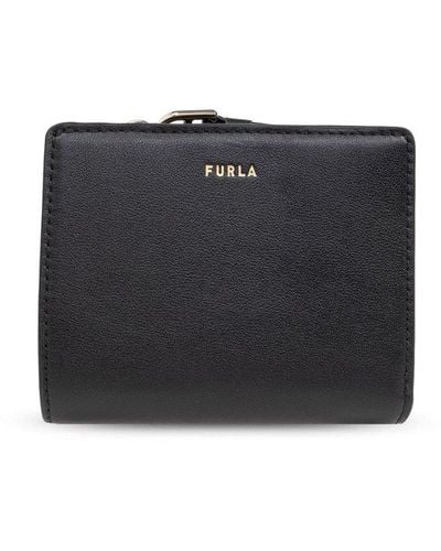 Furla Logo Embossed Bifold Wallet - Black