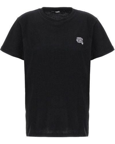 Karl Lagerfeld Ikonik 2,0 Glitter T-shirt - Black
