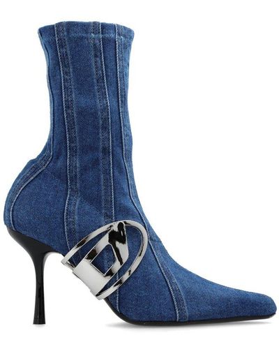 DIESEL D Eclipse Heeled Ankle Boots - Blue