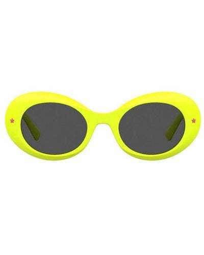 Chiara Ferragni Oval Frame Sunglasses - Yellow