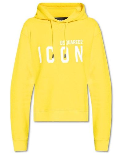 DSquared² Yellow Hoodie With Logo