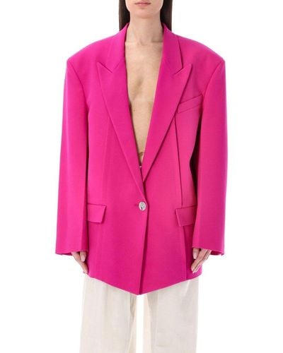 The Attico Glen Oversized Tailored Blazer - Pink