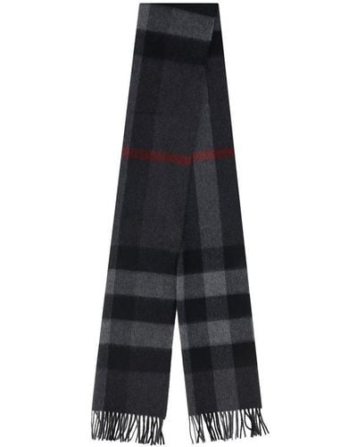 Burberry Checked Fringed Scarf - Multicolour