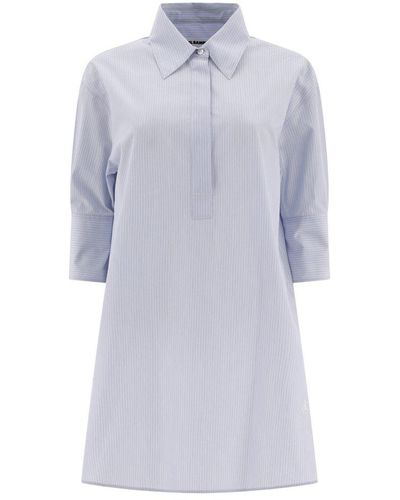 Jil Sander Half Sleeved Relaxed Fit Shirt - Blue