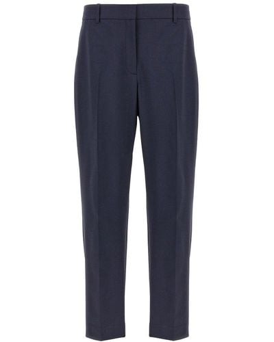 Theory Treeca Cropped Tailored Trousers - Blue