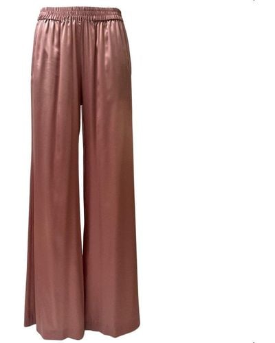 Gianluca Capannolo Wide Leg Satin Trousers - Brown