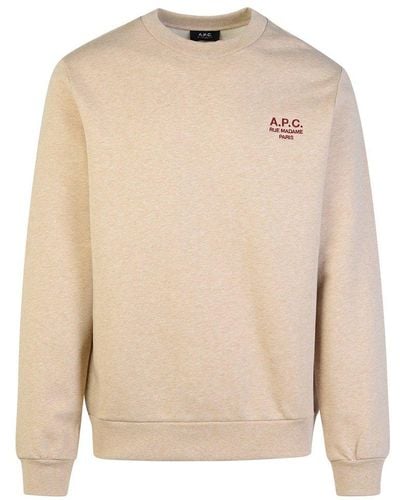 A.P.C. 'Rue Madame' Cotton Sweatshirt - Natural