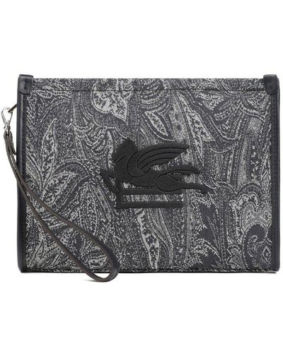 Etro M Pouch Smallleathergoods - Gray