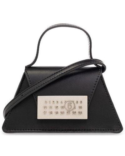 MM6 by Maison Martin Margiela Numeric Mini Top Handle Bag - Black