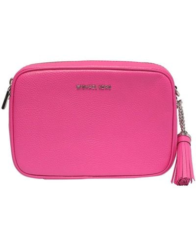 MICHAEL Michael Kors Ginny Leather Crossbody Bag - Pink