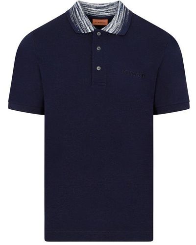 Missoni Cotton Polo T-shirt - Blue