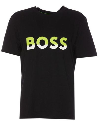 BOSS BOSS in Lyst Logo by HUGO Men Black | T-shirt for