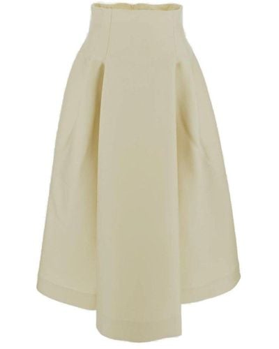 Bottega Veneta Wide Midi Skirt - White