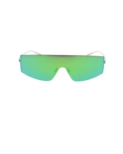 Bottega Veneta Futuristic Shield Sunglasses - Green