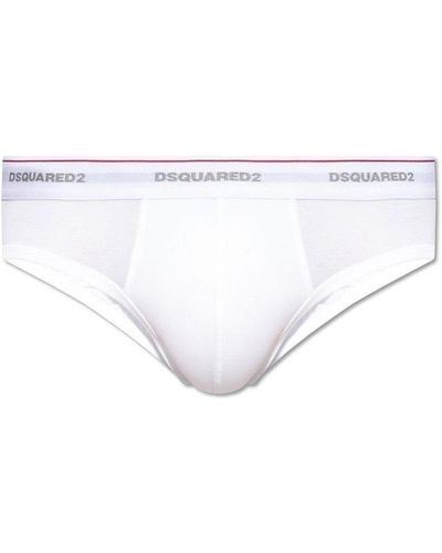 DSquared² Briefs With Logo, - White