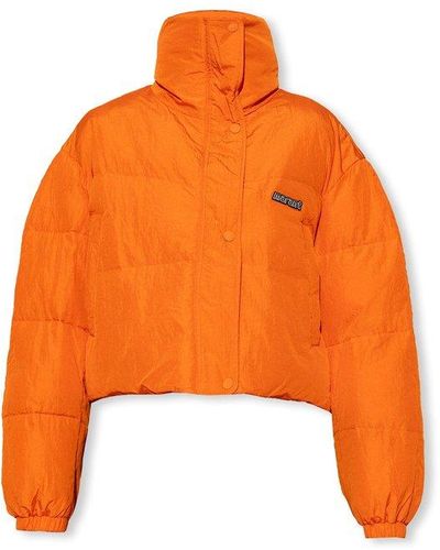 Isabel Marant ‘Telia’ Cropped Jacket With Logo - Orange
