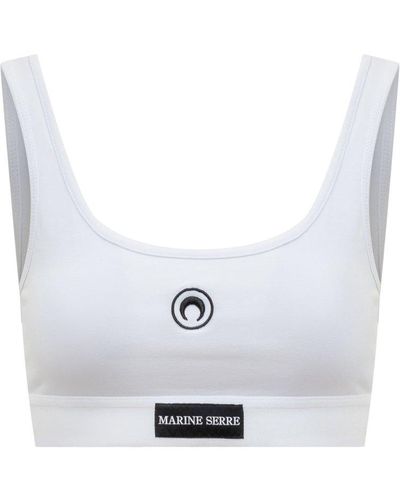 Marine Serre Top With Logo - White