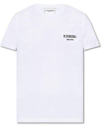 Iceberg Heritage Logo Embroidered Crewneck T-shirt - White