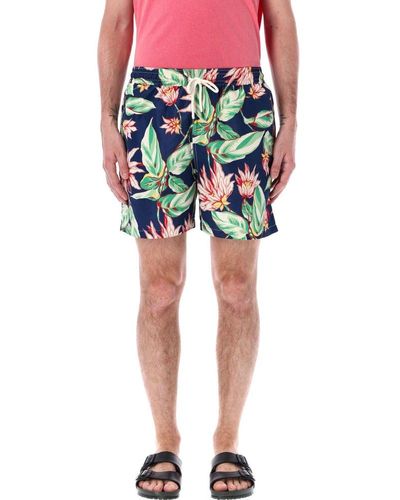 Polo Ralph Lauren Traveler Floral-print Drawstring Swim Shorts - Multicolor