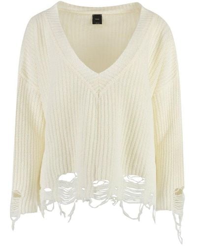 Pinko Ostrica Wool Pullover - Natural