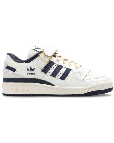adidas Originals Forum Low Suede-trimmed Leather Sneakers - White