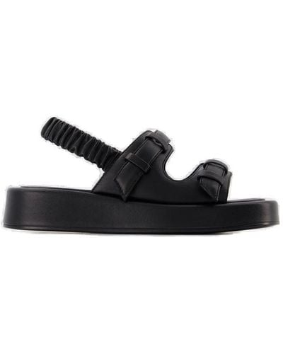 Elleme Loop Platform Slingback Sandals - Black
