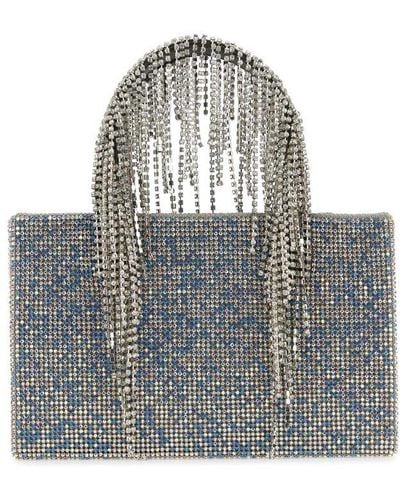 Kara Embellished Tote Bag - Gray