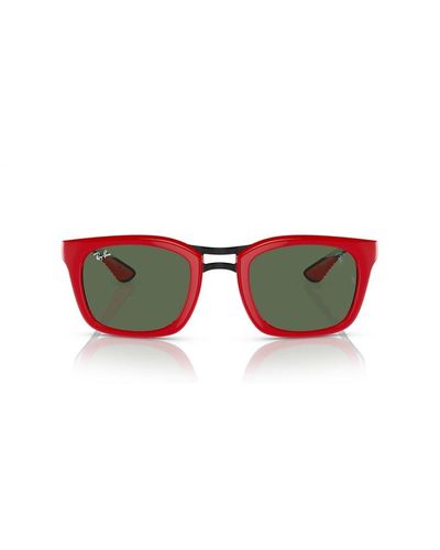 Ray-Ban Square Frame Sunglasses - Red