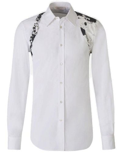 Alexander McQueen Cotton Harness Shirt - Grey