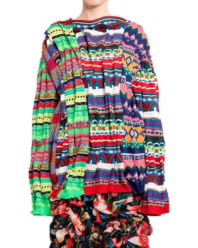 Comme des Garçons Graphic Detailed Long Sleeved Jumper - Multicolour